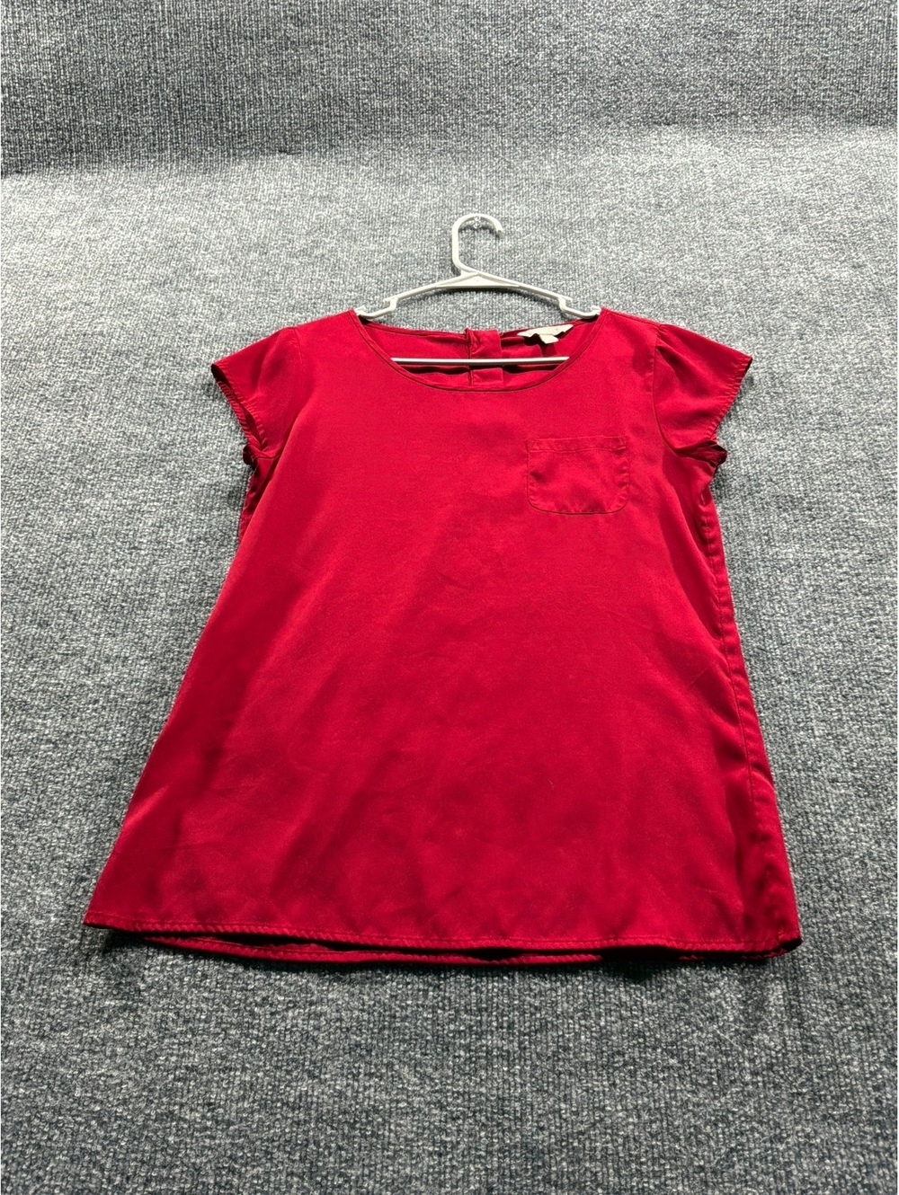 Banana Republic Red Cap Sleeve Blouse XS